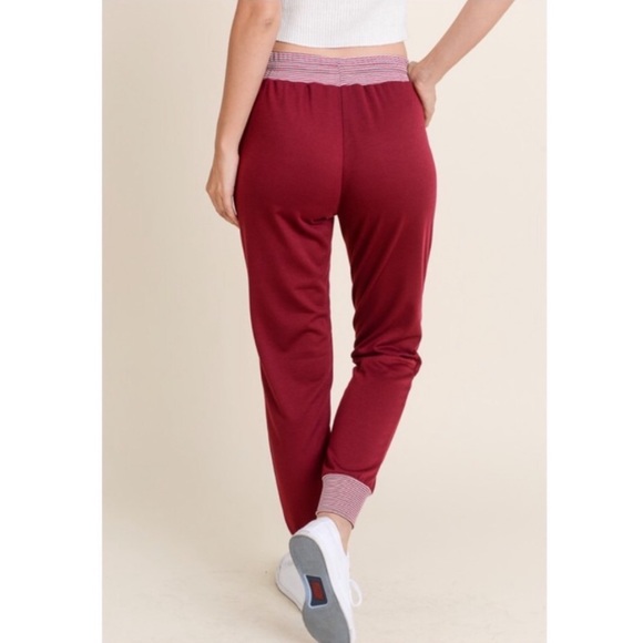 Burgundy Joggers Sweatpants BRAND NEW - Picture 4 of 4